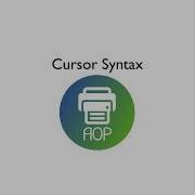 APEX Office Print AOP Cursor Syntax Tutorial