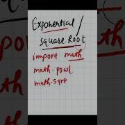 Python 038 Get Exponential And Square Root Values In Python Pythontutorial Pythonprogramming