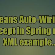 28 Beans Auto Wiring Concept In Spring Using XML