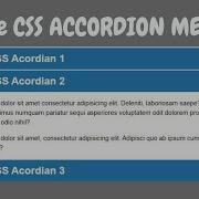 Pure CSS Accordion Menu Coding Circulate