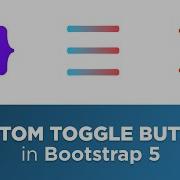 Анимированная пользовательская иконка гамбургера в панели навигации в Bootstrap 5 с градиентом