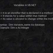 Variable In VB NET Variable In VB NET Example Variable In VB NET Example In Visual Studio Program