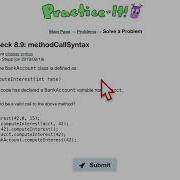 Java Practice It Self Check 8 9 MethodCallSyntax Classes Encapsulation Instance Methods