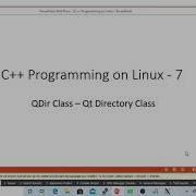 C Programming On Linux QDir Qt Directory Class