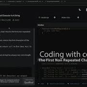 Codewars 7 Kyu The First Non Repeated Character In A String Javascript