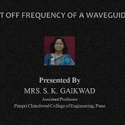 Cut Off Frequency Of A Waveguide
