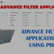 Advanced Filter Application Using PHP And MySQL Introduction