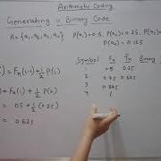 Generating Binary Code In Arithmetic Coding Data Compression