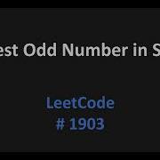 Largest Odd Number In String LeetCode 1903 Java Solution
