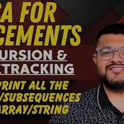 5 16 Print All The Subsets Subsequences Of A String Array Using Recursion DSA For Placements