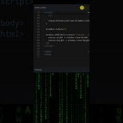 The Matrix Code Effect In HTML CSS JS Coding Programming Hacker Animation