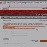 WebGoat V5 3 AJAX Security JSON Injection