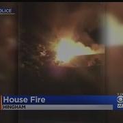 Hingham Firefighters Battle House Fire