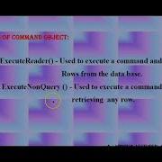 COMMAND OBJECTS IN ADO NET