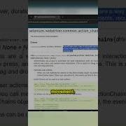 How To Use ActionChains In Selenium With Python Mouse Hover Example Shorts