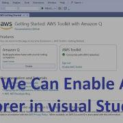 How To Enable AWS Explorer In Visual Studio And Setup AWS Account In Visual Studio Aws Learnaws