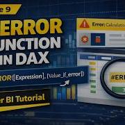 Lecture 9 IFERROR Function In DAX Power BI Tutorial