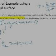Surface Integral Example Using A Parameterized Surface