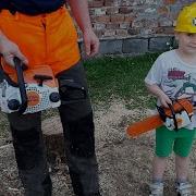 Chainsaw Stihl MS180 VS Toys Chainsaw Stihl For Kids