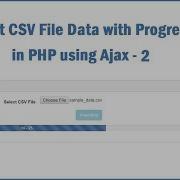 Import CSV File Data With Progress Bar In PHP Using Ajax 2