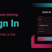 2025 Glowing Sign In Page Tutorial Responsive HTML CSS Design Neon Effects MZCode01 Loginform