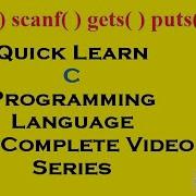 C Programming Language Part 5 Printf Scanf Gets Puts Functions In C PremnArya