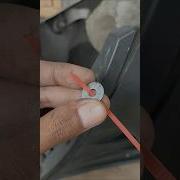 Repairing A Plastic Bumper Clip Using Ties And Washers