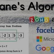 Largest Sum Contiguous Subarray Kadane Algorithm White Board Explaination Dynamic Programming
