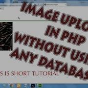 Image Upload In PHP Without Database