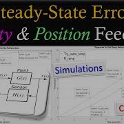 Steady State Error Ramp Input Velocity Position Feedback Calculations MATLAB Simulations