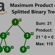 Leetcode 1339 Maximum Product Of Splitted Binary Tree