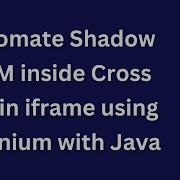 How To Automate Shadow DOM Inside Cross Origin Iframe Using Selenium With Java