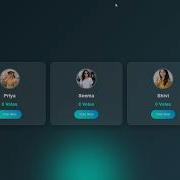 Responsive PHP Voting System With Floating Glassmorphism Cards And Hover Effects