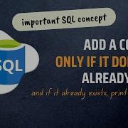 SQL Add A Column Only If It Does Not Already Exist Data Error Handling Interview Question