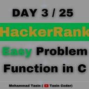 Function In C HackerRank Tasin Coder Hackerrank Day3