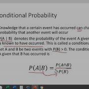 Conditional Probability And Independence