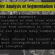 Segmentation Cluster Analysis