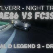 Initial D Edit AE86 VS FC3S Night Trip Eurobeat