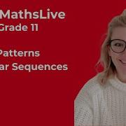 Grade 11 Patterns Linear Sequences