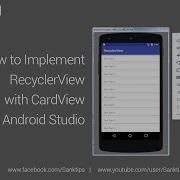 How To Implement RecyclerView With CardView In Android Studio Sanktips