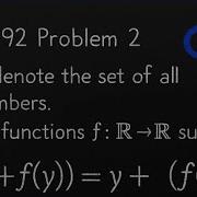 1992 IMO Problem 2 A Beautiful Functional Challenge