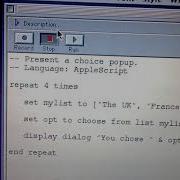 Applescript Program With Choice Popup