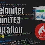 AdminLTE3 Codeigniter Integration In 6 Minutes