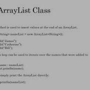 The ArrayList Class