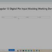 Angular 13 Digital Pin Input Masking Working Demo