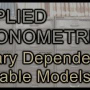 Categorical Dependent Variables 03 Logit And Probit Models
