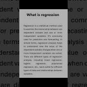 What Is Regression