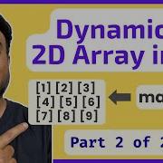 Create Dynamic 2D Array Of Integers Memory Allocation C Programming For Beginners Part 2 Of 2