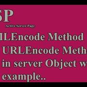 HTML Encode And URL Encode Method In ASP