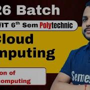 L 02 Cloud Computing CSE IT Evolution Of Coud Computing 6th Semester 2026 BTEUP Board